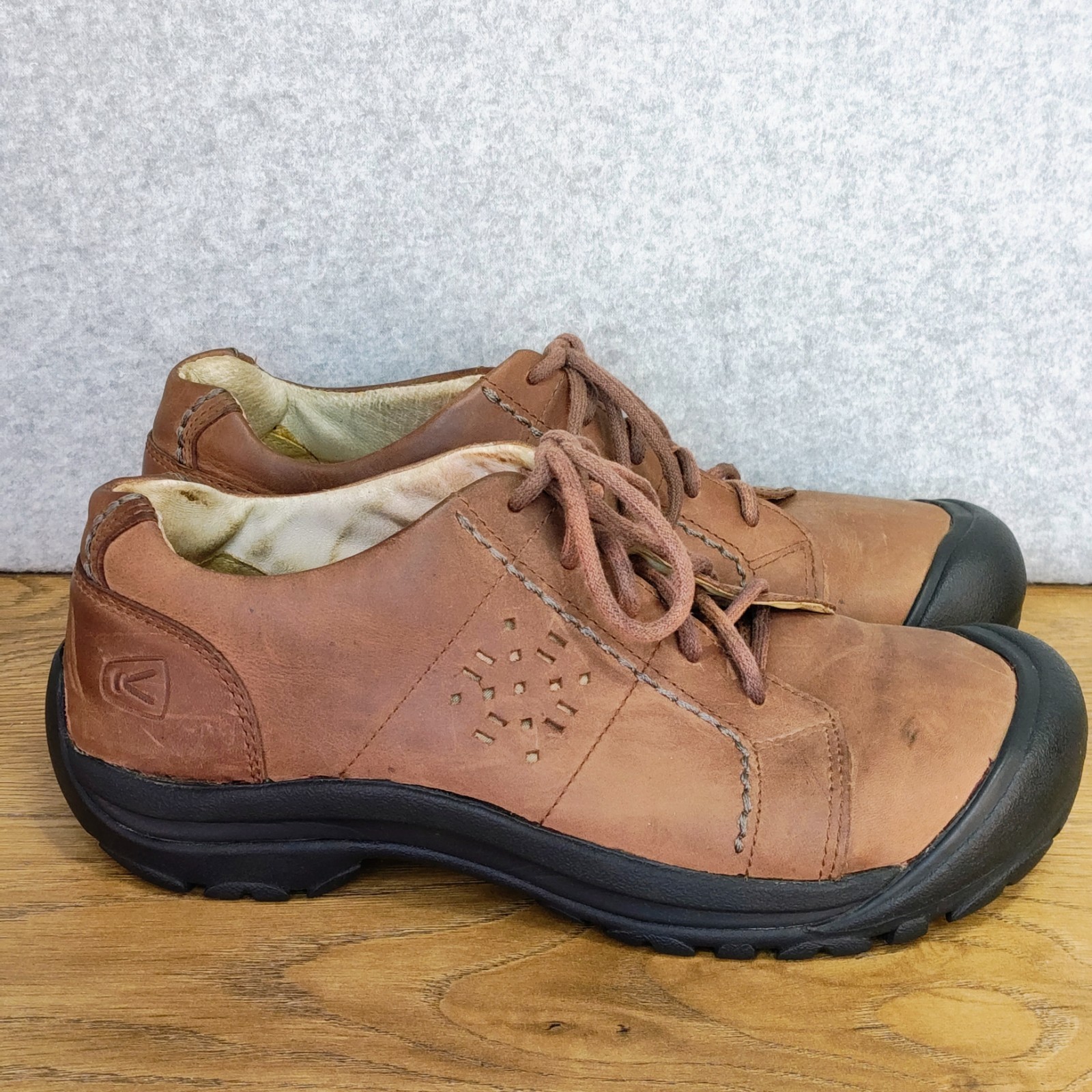 Scarpe stringate Keen donna 9 5 M EU 40 Presidio pelle marrone chiaro Gorpcore outdoor