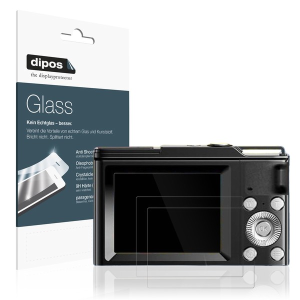 2X Schutzfolie FüR Colaly DC01 Digitalkamera - Anti-Shock 9H Folie Dipos Glass-image