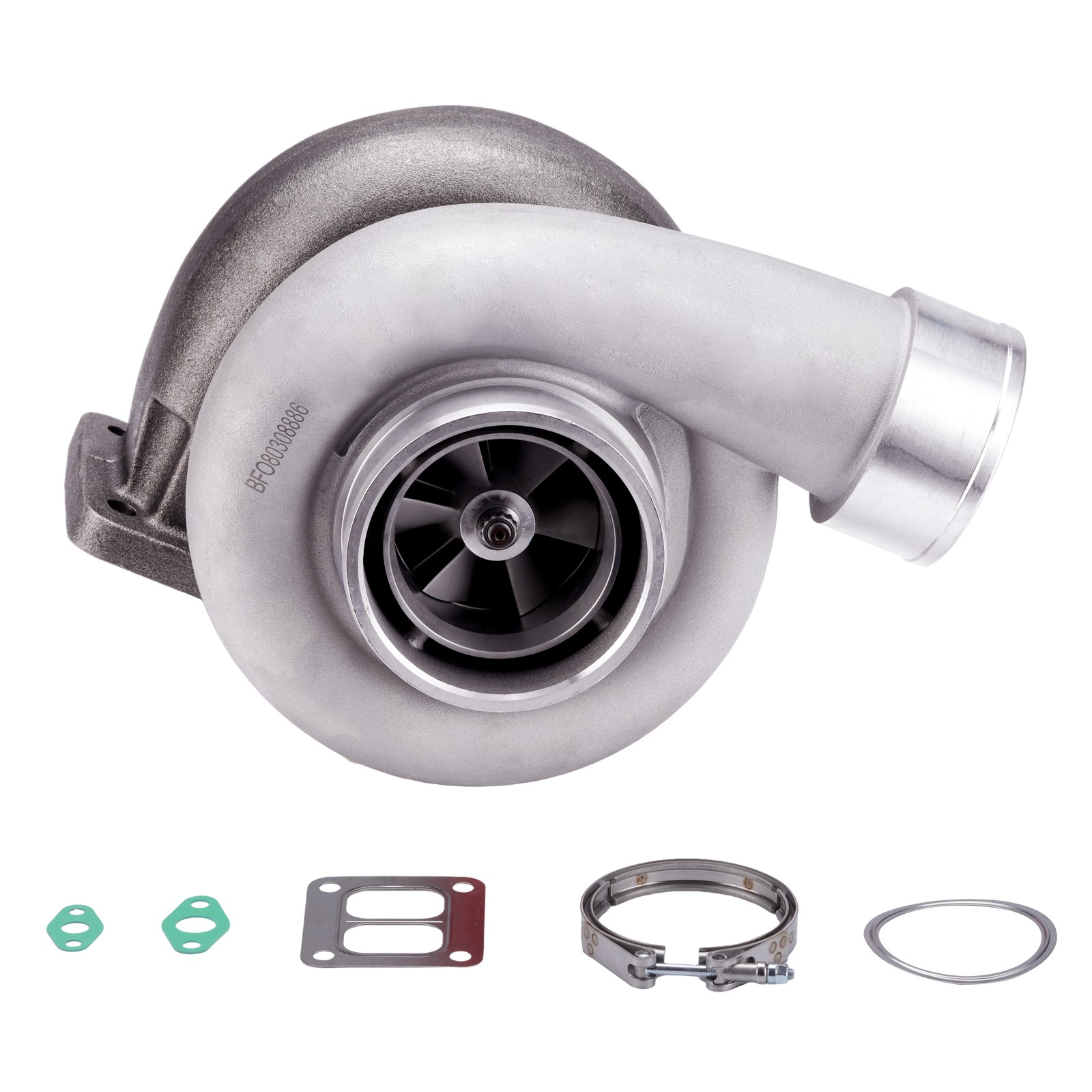 Universal GT45 Turbocharger T4 0.66  1.05 A/R V-band exhaust outlet + gaskets