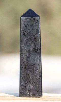 Black TOURMALINE Crystal Fengshui TOWER Healing Chakra Stone Decor Gift 215mm