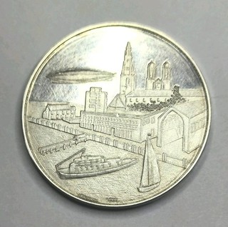 Friedrichshafen Zeppelinmedaille 1000 Silber 30 mm 11 0 Gramm