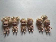 Vintage 1990 Tyco Quints Dolls, Blonde  Missing #3 Lot Of 6 Look!