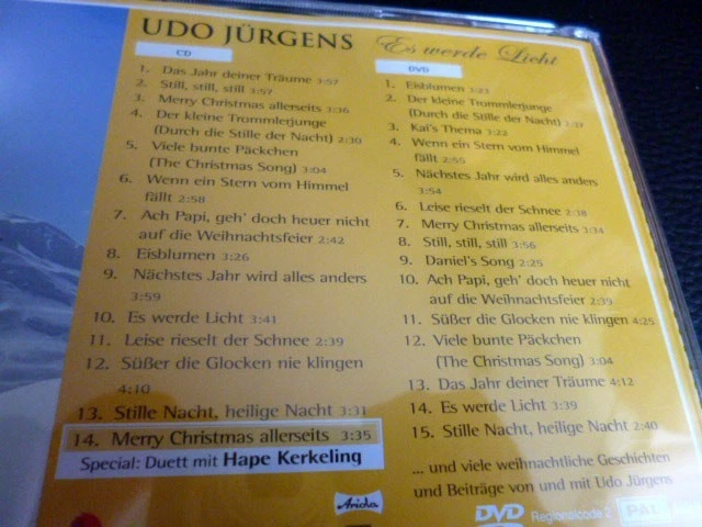 CD+DVD Udo Jürgens Leise Es Werde Licht Weihnachten Christmas TOPP ZUSTAND - Bild 3 von 3
