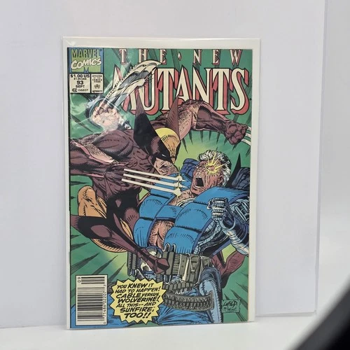 Vintage Marvel New Mutants #93 Cable Wolverine 1990 Comic Book Copper Age