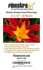 ThinMax 11" X 14" Luster Inkjet Photo Paper - 50 Sheets