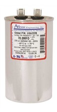 ROUND USA-MADE MOTOR RUN CAPACITOR, 70 MFD, 370/440 VAC Silver