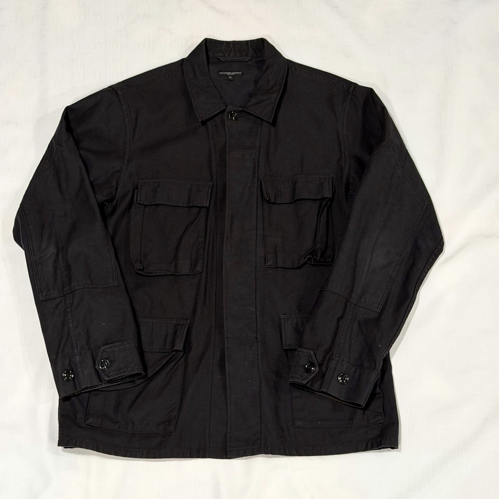 Engineered Garments BDU Jacket Black Reverse Sate… - image 1