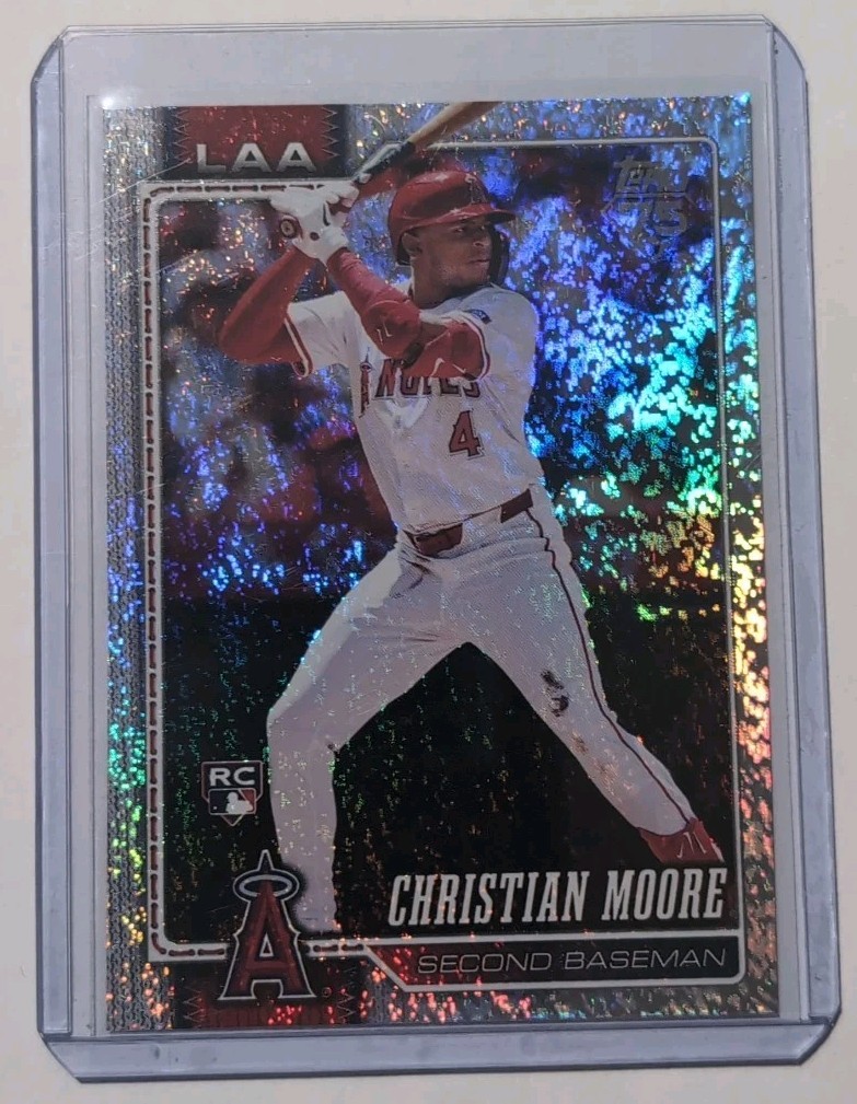 2026 Topps Series 1 Holo Foil Christian Moore RC #147 LA Angels 