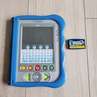 VTech V Reader Console Mickey Mouse Cartridge Tested Works No Pen Kids Learning