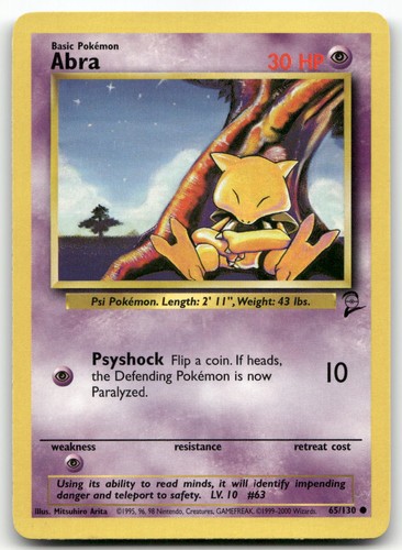 Abra 065/130 Base Set 2 Common
