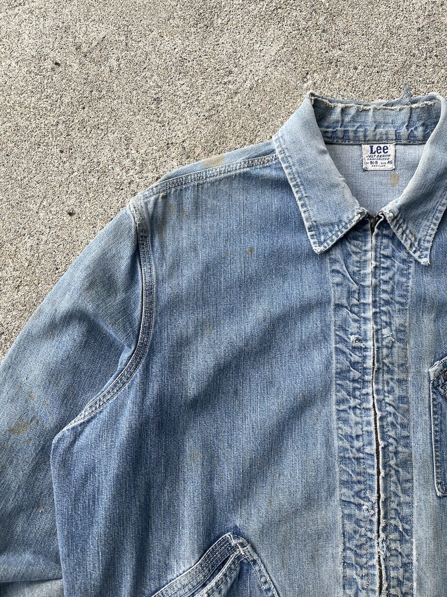 50s No Trademark Lee Jelt 91 B Denim Zip Jacket Size 46 50s No Trademark Lee Jelt 91 B Denim Zip Jacket Size 46