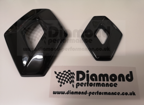 Gloss Black FRONT&REAR badge COVER for Koleos mk2 (2017-2022) pair - Bild 3 von 6