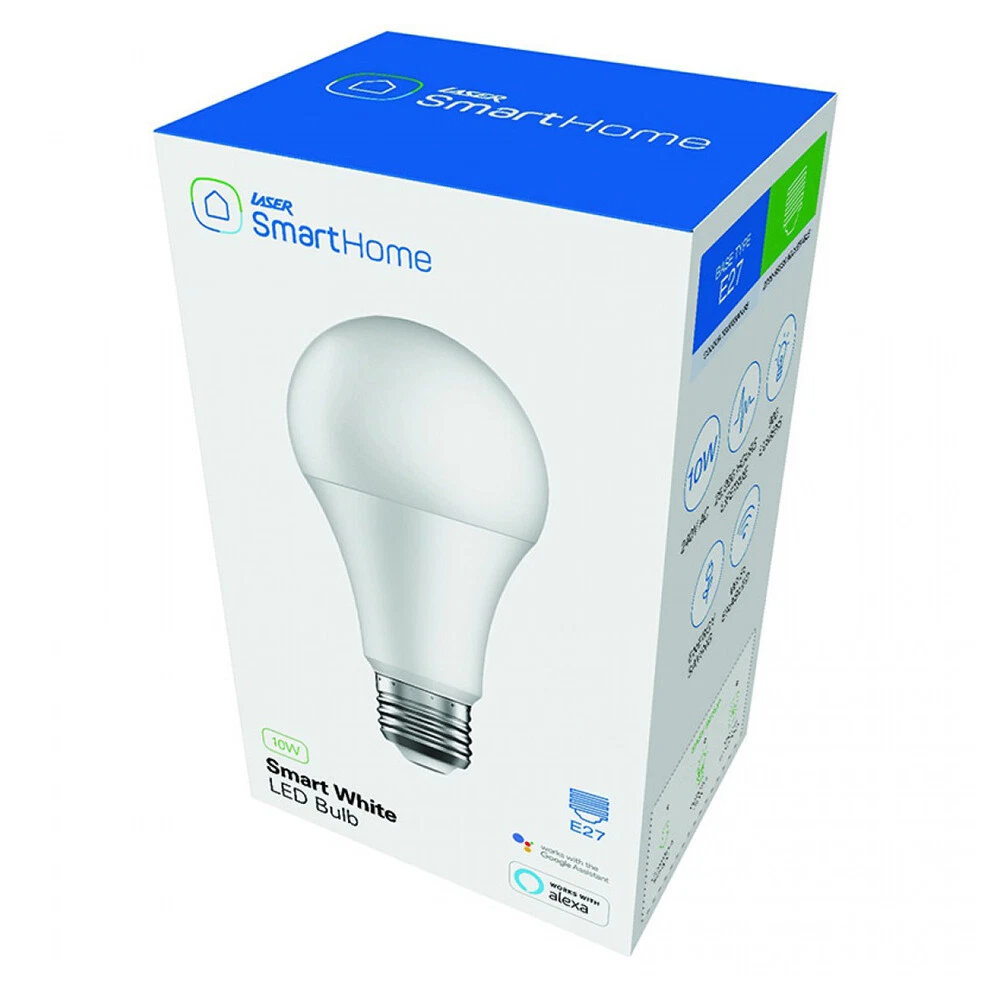 Laser 10W E27 Warm Cool White Adjustable Smart LED Light Bulb WiFi App Control