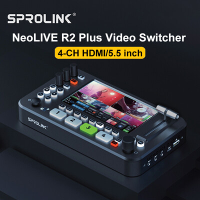 SPROLINK NeoLIVE R2+ Plus 5.5'' 4-CH HDMI Broadcast Video Switcher Live Streaming
