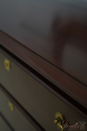 65467: LINK TAYLOR Solid Mahogany Bedroom Dresser w. Mirror - Picture 9 of 24