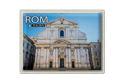 Blechschild Reise Rom Italien Chiesa del Gesu 40x30 cm Deko Schild