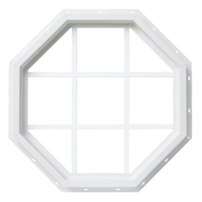 Reliabilit Vinyl Octagon Window 24  x 24  #4066704 White Model VOCT2424GRB