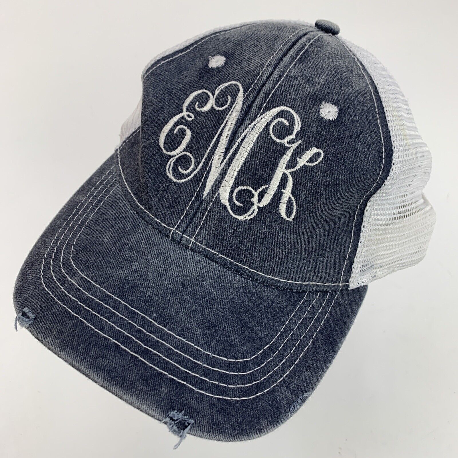 Custom EMK Letters Initials Adjustable Ball Cap Baseball Hat