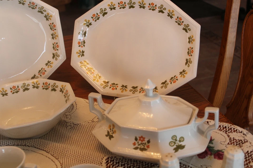 Johnson Brothers Ironstone 复古波西复古花卉图案 39 件分组 — 第 4/4 张图片