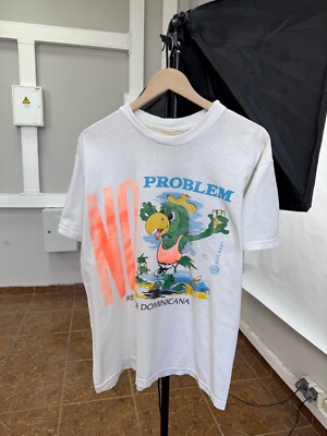   Vintage 80s No Problem Republica Dominicana Asymmetric T-Shirt size M