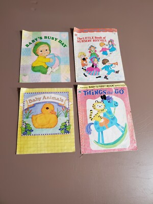 Vintage Tear Proof Baby Books 70's 80's Wipe Off Lot of Golden