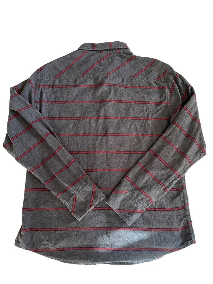 Camisa Tony Hawk Patinadores Franela Abotonada Hombre’s M Rojo Gris Manga Larga Grunge Foto 2 de 4