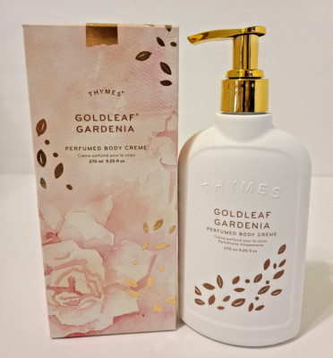 Thymes Goldleaf Gardenia Perfumed Body Creme Cream NIB 9.25 oz