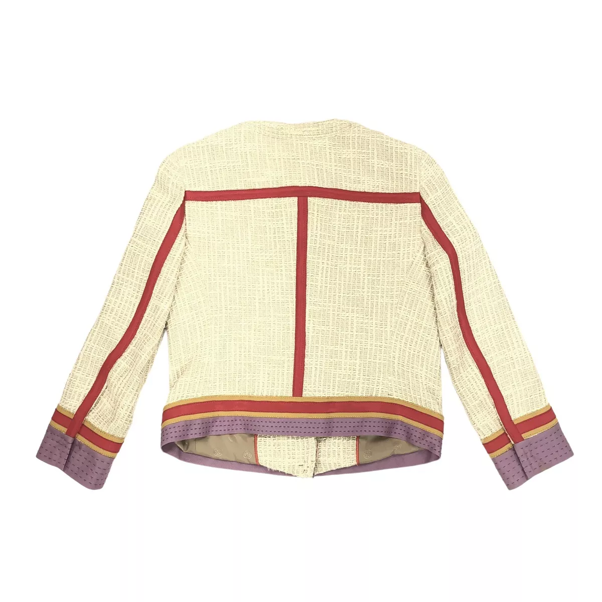 Tory Burch Farrow Boucle Slubby Grid Tweed Jacket/Blazer Women's Size 0