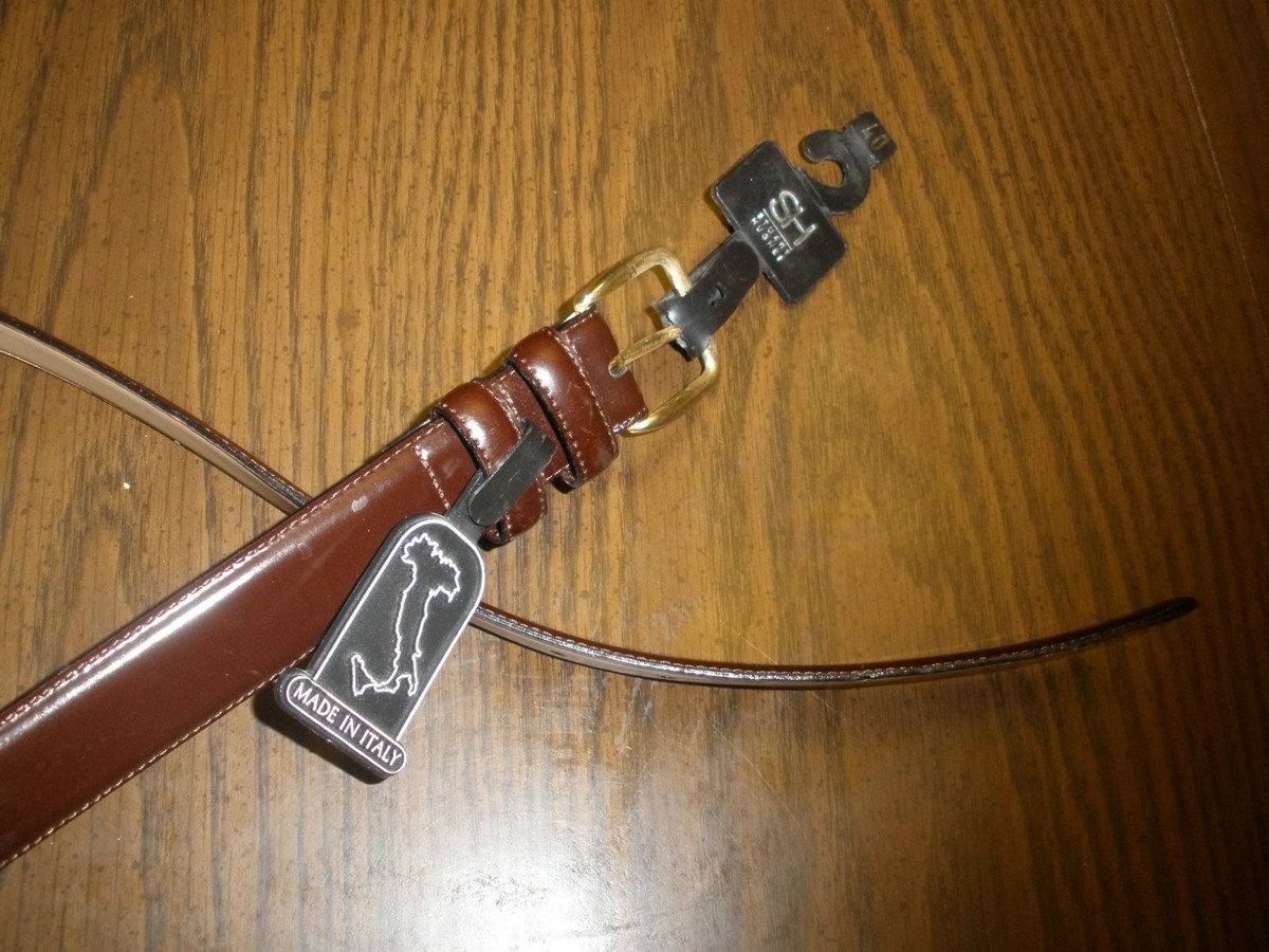 Stuart‎ Weitzman Brown Italian Leather Belt M/L Men main image 4