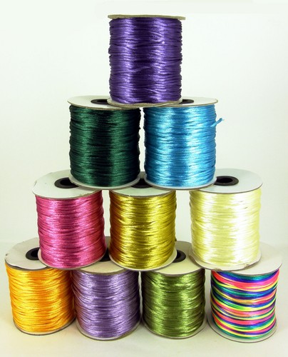 Rattail Jewellery Cord , Silky 2mm, Shamballa Kumihimo Full Roll 100 Yards - Picture 3 of 39