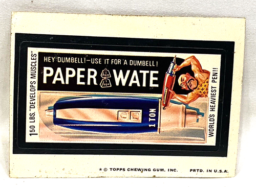 1974 Topps Wacky Packages Series 9 #10 Paper Wate Pen