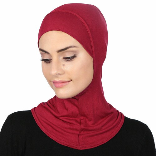 Women's Under Scarf Hat Cap Bone Bonnet Ninja Hijab Islamic Neck Cover Muslim - Picture 2 of 23