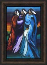 THREE SISTERS by Betty Albert 16x22 FRAMED WALL ART Indian Native American Women