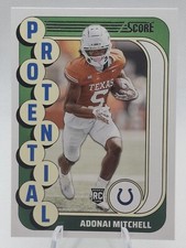 2024 Score Protential Adonai Mitchell RC Rookie Card #25 