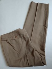 Talbots Stretch Wool Ankle Dress Pants Womens Size 12 Khaki Brown Lined