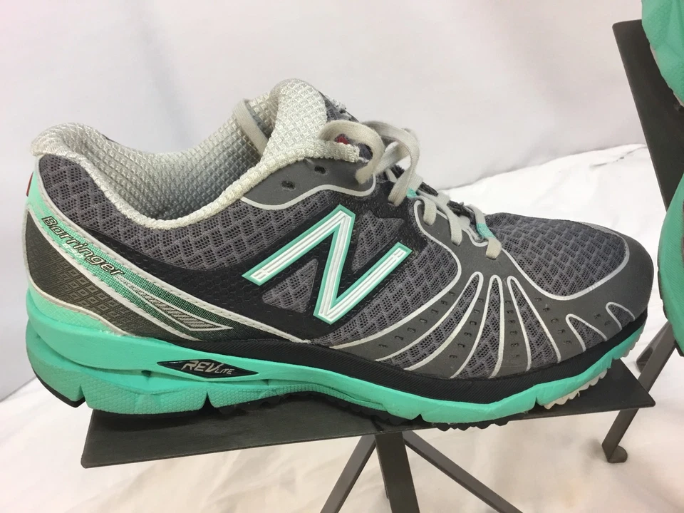 New Balance Barringer 890 Sz 7 B Gray Green Running Shoes Worn 1x YGI E7 - Image 3 of 4