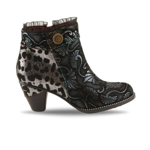 L'Artiste By Spring Step Women's Dessa Bootie - Black Multi NWB