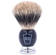 Parker Black & Chrome Handle 100% Pure Badger Handmade Shaving Brush- 22 mm Knot
