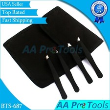 SARPEND POINT PROFESSIONAL HAIR PLUCKER TWEEZERS 4 PIECES SET WITH CASE