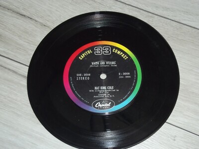 Nate King Cole Warm and Willing / When My Sugar Walks Down Vinyl 7'' 45 RPM