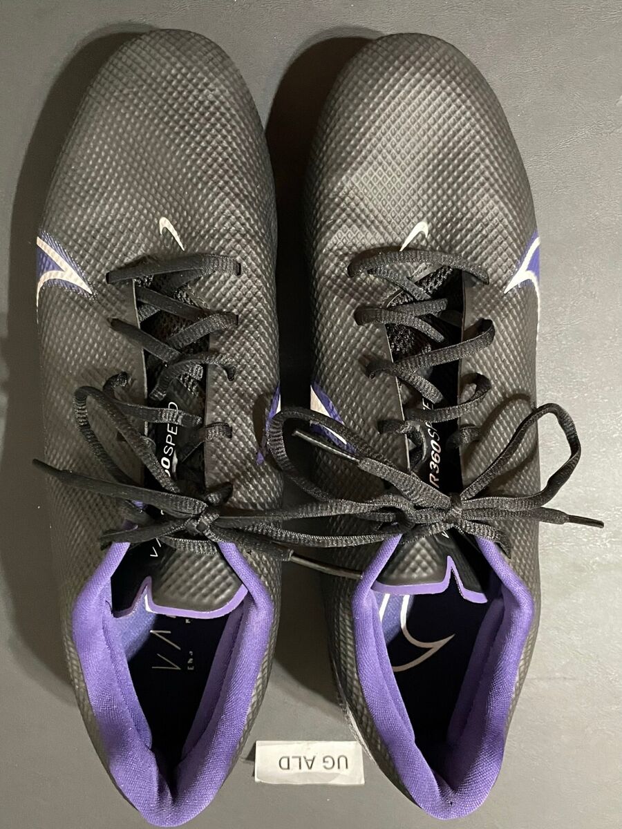 Nike Vapor Edge Speed 360 Black/Purple Football Cleats Size Nike Vapor Edge Speed 360 Black/Purple Football Cleats Size
