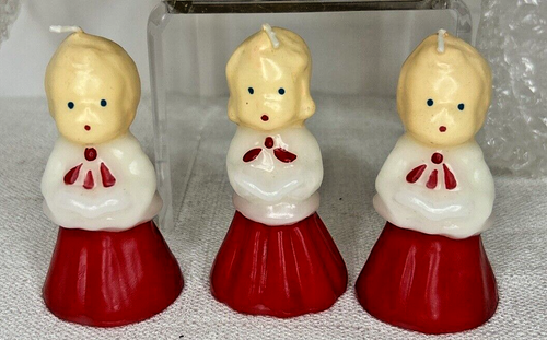 The Vermont Country Store Set Of 3 Christmas Caroler Candles