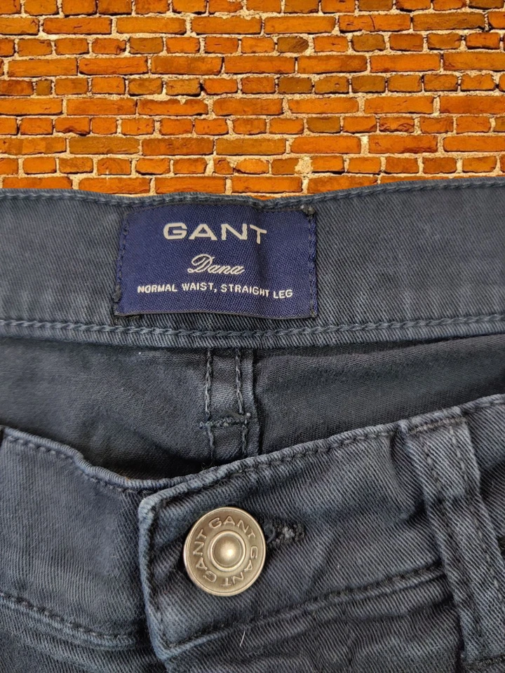 PANTALÓN GANT DANA AZUL MARINO W30 L32 CINTURA NORMAL PIERNA RECTA MUJER CHINO ELÁSTICO Foto 3 de 4