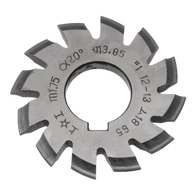 M1.75 No.1 20 Degree HSS Involute Gear Cutter Module Rack Milling Lathe Machine