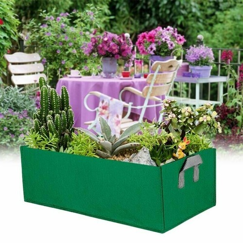 Rettangolo Semina Borsa Giardino Crescere Vaso da Fiori Tasca Root Container di - Foto 12 di 14