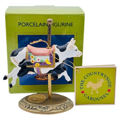 Willits Designs Countryside Carousel Cow Figurine Collectible IN BOX HTF