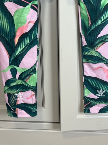 Adidas Originals Tropical Palm Leaf Leggings UK Größe 12 DH3064 - Bild 5 von 9