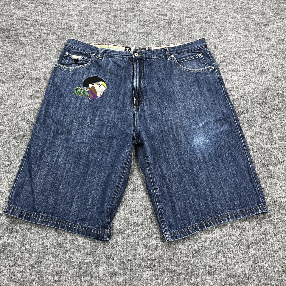 LRG 短裤男式 44 蓝色牛仔裤宽松提升研究组嘻哈滑板 — 第 2/4 张图片