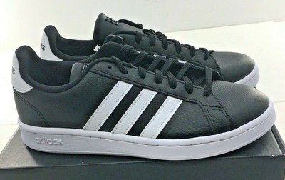 Mens Adidas Grand Court Black / White Sneaker Athletic Shoes F36393 | eBay
