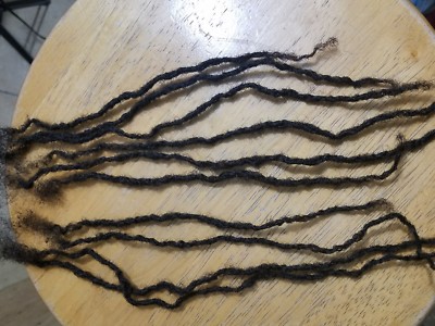 100 Handmade Human Hair Dread Locks 1b 2 mm 6-8 Zoll Haarverlängerung